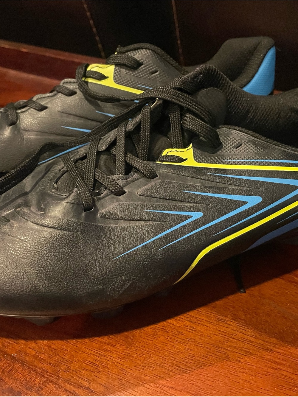 DSG Kids Black Sneakers with Blue and Yellow Accents